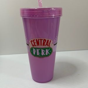 Central perk friends cup with straw all plastic and color changing cup